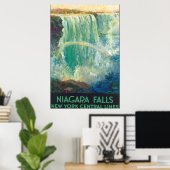 Niagra Falls Vintage Travel Poster Artwork ポスター (ホームオフィス)