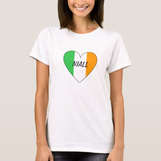 Niallのアイルランドの旗のハートのTシャツ Tシャツ