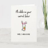 Nibble Carrot Funny Easter Card カード (正面)