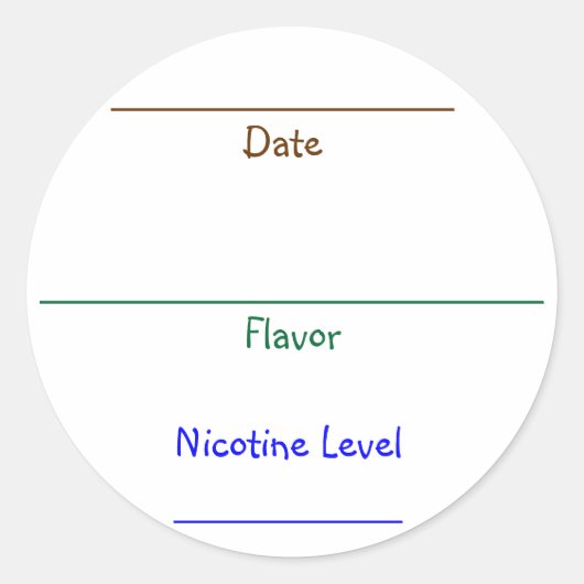 Nicジュースのラベル ラウンドシール (正面)