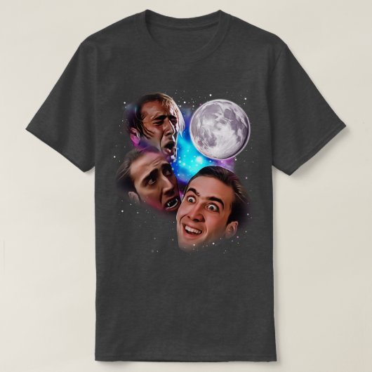 Nic Cage Howl at the Moon Tシャツ (デザイン正面)