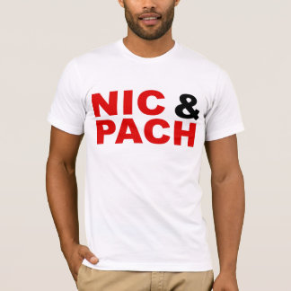 NIC&PACHのTシャツの赤くおよび黒いロゴ Tシャツ