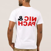 NIC&PACHのTシャツの赤くおよび黒いロゴ Tシャツ (裏面)