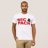 NIC&PACHのTシャツの赤くおよび黒いロゴ Tシャツ (正面フル)