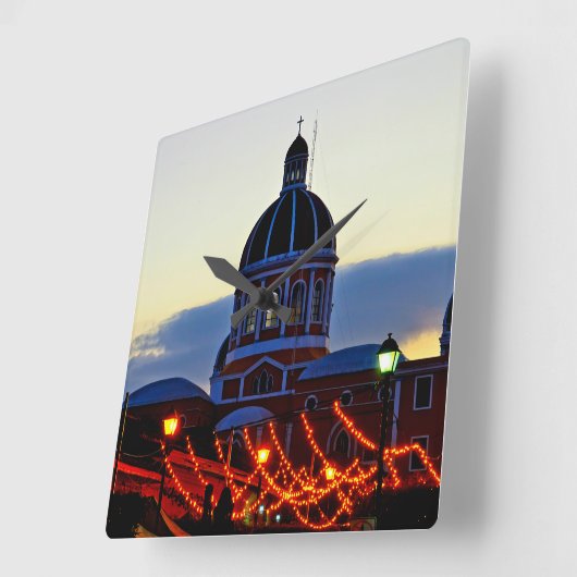 Nicaragua - Cathedral of Granada スクエア壁時計 (傾斜)