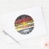 Nicaraguanisch Deutsch Deutschland Baum ラウンドシール (封筒)