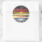 Nicaraguanisch Deutsch Deutschland Baum ラウンドシール (バッグ)