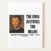 Niccolo Machiavelli目的は手段を正当化する プランナー手帳 (裏面)