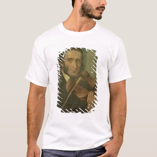 Niccolo Paganiniのポートレート Tシャツ (正面)