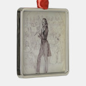 Niccolo Paganini、バイオリン奏者 メタルオーナメント (右)