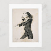 Niccolo Paganini (1782-1840) Playing the Violin, 1 ポストカード (正面)