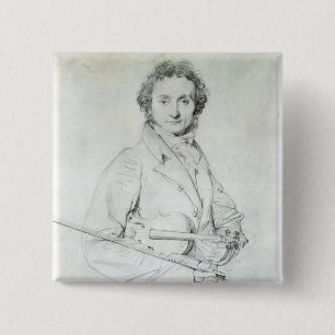 Niccolo Paganini 1819年のポートレート 缶バッジ