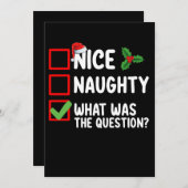 Niceいけな Christmas Listの質問は何だった 招待状 (正面/裏面)