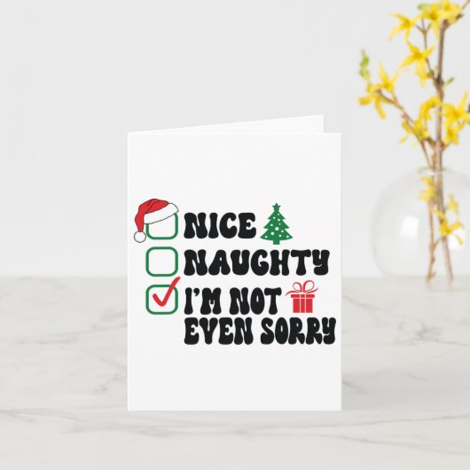 Niceいけな I't Not Sorry Christmas List カード (黄色い花)