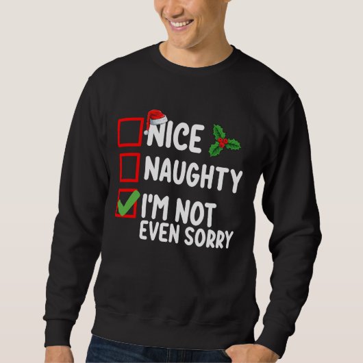 Niceいけな I't Not Sorry Christmas List スウェットシャツ (正面)