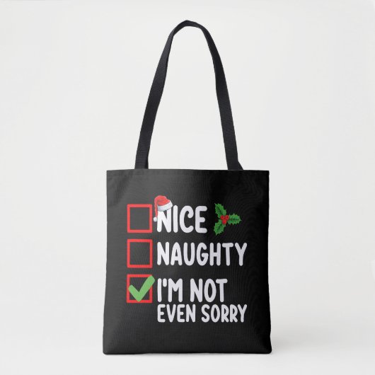 Niceいけな I't Not Sorry Christmas List トートバッグ (正面)