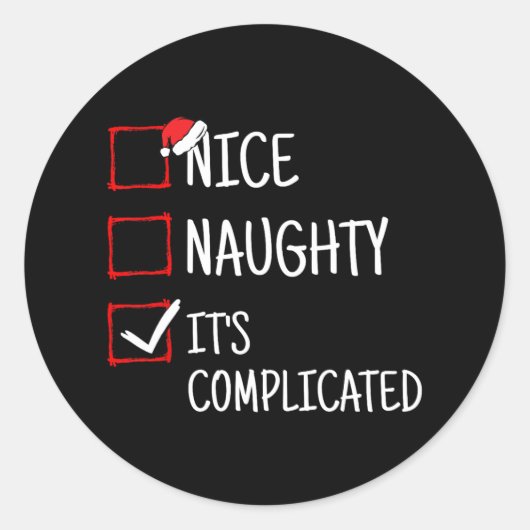 Niceいけな It's Complex Christmasおもしろい ラウンドシール (正面)