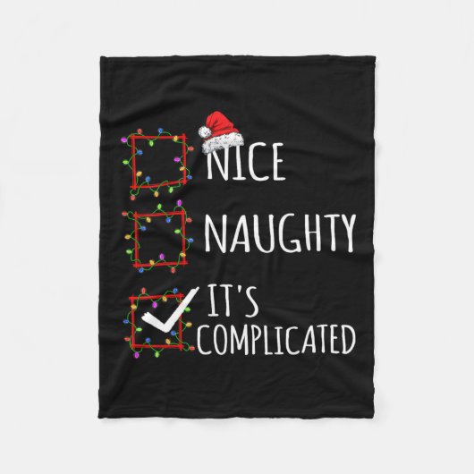 Niceいけな It's Complex Christmas List Santa フリースブランケット (正面)