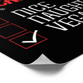 Niceビーガンいけなレポートカード一致クリスマス ポスター (角)