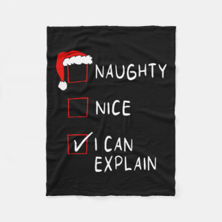 Niceリスト私いけなは説明することができますクリスマス男性の女性Chr フリースブランケット