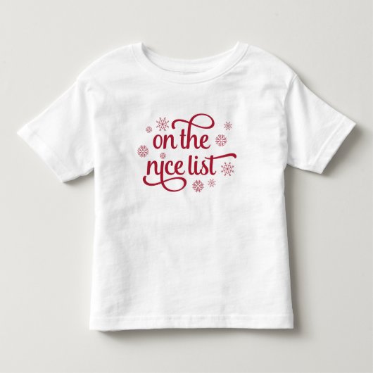 Niceリスト |クリスマスの幼児 トドラーTシャツ (正面)