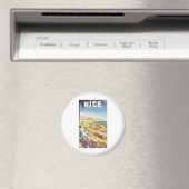 NICEヴィンテージ旅行ポスター マグネット (インサイチュ (食洗機))