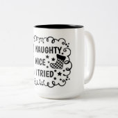 NICE -いけなクリスマスをおもしろい楽しんだ ツートーンマグカップ (正面右)