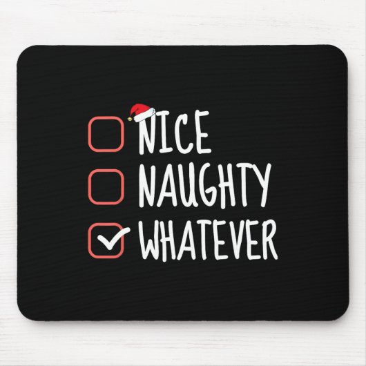 Nice いけな Anythingおもしろい Christmas List Santa C マウスパッド (正面)
