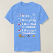 Nice いけな Christmas Not A Robot I Accept Tシャツ (デザイン正面)