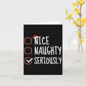 Nice いけな Deally Christmasおもしろい List Santa カード (黄色い花)