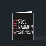 Nice いけな Deally Christmasおもしろい List Santa カード<br><div class="desc">ニースいけな・マジおもしろいー・クリスマス・リスト</div>