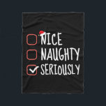 Nice いけな Deally Christmasおもしろい List Santa フリースブランケット<br><div class="desc">ニースいけな・マジおもしろいー・クリスマス・リスト</div>