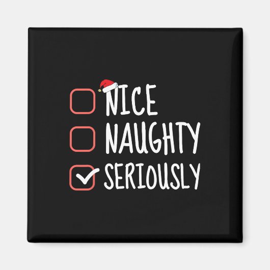 Nice いけな Deally Christmasおもしろい List Santa マグネット (正面)