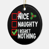 Nice いけな I Reague Nothing Christmas List Holid セラミックオーナメント (左)