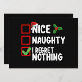 Nice いけな I Reague Nothing Christmas List Holid 招待状 (正面/裏面)