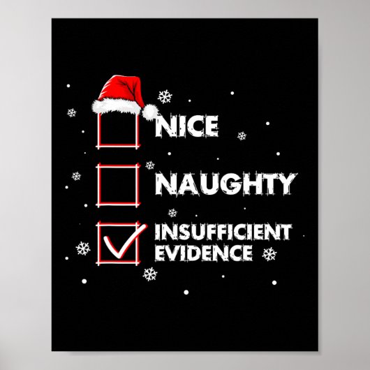 Nice いけな Insuffited Envidence Shirt Santa Chr ポスター (正面)