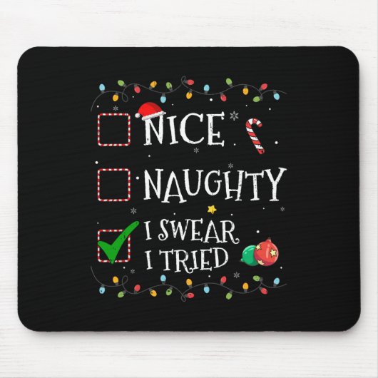 Nice いけな List Santa Hat Christを試してみた マウスパッド (正面)