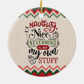 Nice いけな My買 My Christmasの物おもしろい - Christmas セラミックオーナメント (裏面)