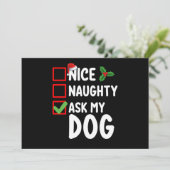 Nice いけな My頼 Dog Christmas List Holiday 招待状 (スタンド正面)