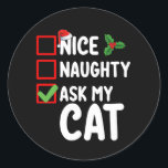 Nice いけな My Cat頼 Christmas List Holiday ラウンドシール<br><div class="desc">Nice いけな My Cat頼 Christmas List Holiday</div>