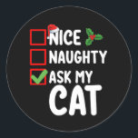 Nice いけな My Cat頼 Christmas List Holiday ラウンドシール<br><div class="desc">Nice いけな My Cat頼 Christmas List Holiday</div>