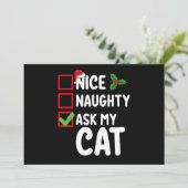 Nice いけな My Cat頼 Christmas List Holiday 招待状 (スタンド正面)