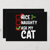 Nice いけな My Cat頼 Christmas List Holiday 招待状 (正面/裏面)
