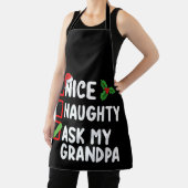 Nice いけな My Grandpa頼 Christmas List Family エプロン (インサイチュ)