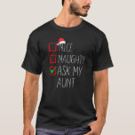 Nice いけな My Olums頼 Christmas ListクリスマスSanta Tシャツ<br><div class="desc">素敵ないけな頼私の叔母のクリスマスのリストのクリスマスサンタ。</div>