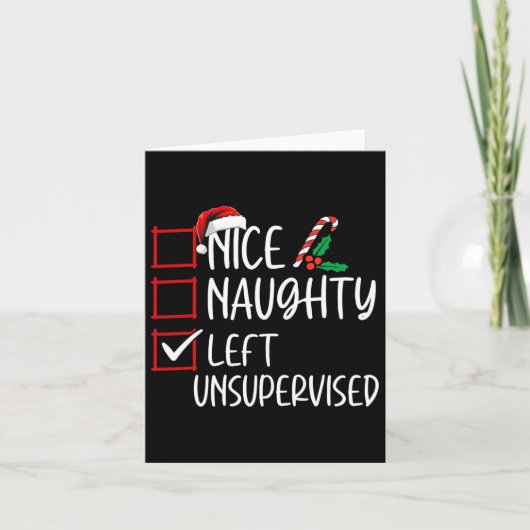 Nice いけな Uninterned離れ Christmas List Funn カード (正面)
