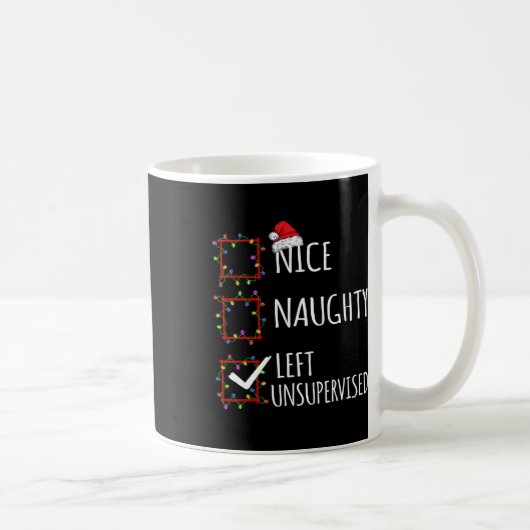 Nice いけな Uninterned離れ Christmas List Funn コーヒーマグカップ (右)