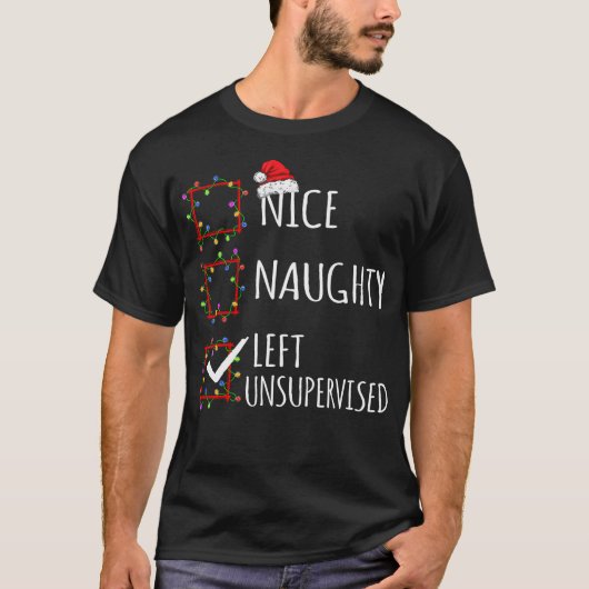 Nice いけな Uninterned離れ Christmas List Funn Tシャツ (正面)