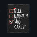 Nice いけな Who Christmas気におもしろい List Santa フリースブランケット<br><div class="desc">Nice いけな Who Christmas気におもしろいList Santa Claus</div>