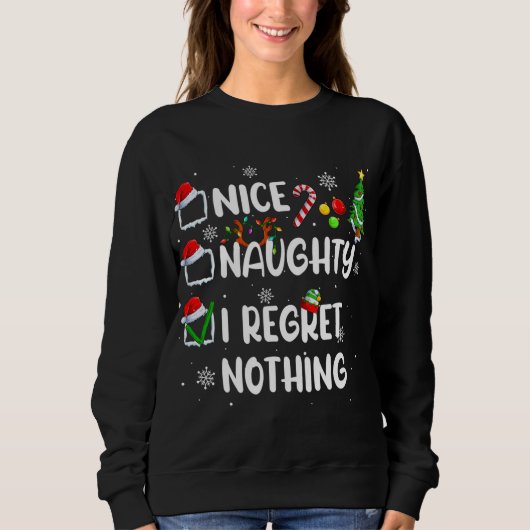 Nice おもしろい I Noffy Nothing Christmas Paja スウェットシャツ (正面)